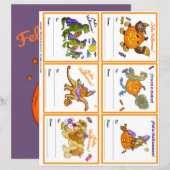 Carte de classe de fête cadeau Halloween Set 1 ESP (Devant / Derrière)
