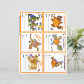 Carte de classe de fête cadeau Halloween Set 1 ESP (Debout devant)