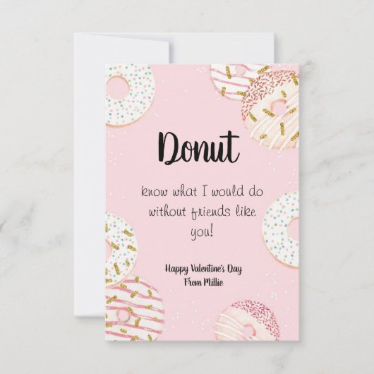Carte de classe Donut Valentine's Day (Devant)