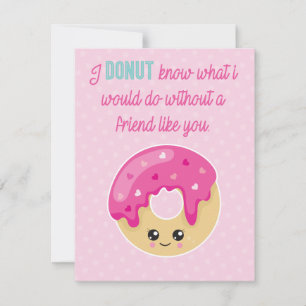 Carte de classe Donut Valentine's Day Card