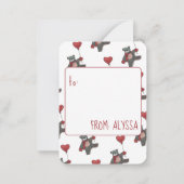 Carte de classe d'ours en peluche de la Saint-Vale (Dos)