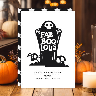 Carte de classe Fab Boo Lous pour l'Halloween