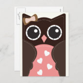 Carte de classe Neopolitan Valentine Owl pour enfa (Devant / Derrière)