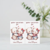 Carte de classe Nounours pour enfants Valentine (Debout devant)