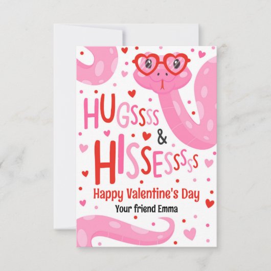 Carte de classe Serpent Valentine (Devant)