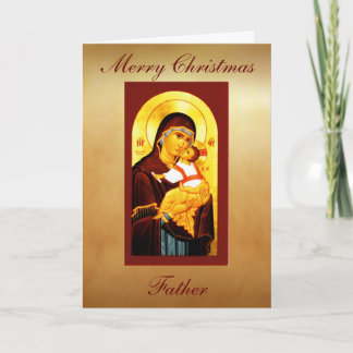 Carte de clergé Joyeux Père Noël