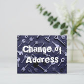 Carte de clés violet foncé avec changement d'adres (Debout devant)