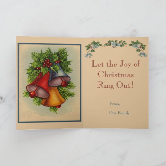 Carte de cloches de Noël (Intérieur)