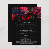 Carte de cloison gothique noire et rouge à motif f (Devant / Derrière)