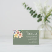 Carte de clôture de mariage de destination Hibiscu (Debout devant)