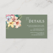 Carte de clôture de mariage de destination Hibiscu (Devant)
