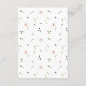 Carte de clôture de mariage du petit jardin (Dos)