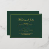 Carte de clôture de mariage écologique Forest Gree (Recto/Verso)