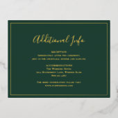 Carte de clôture de mariage écologique Forest Gree (Recto)