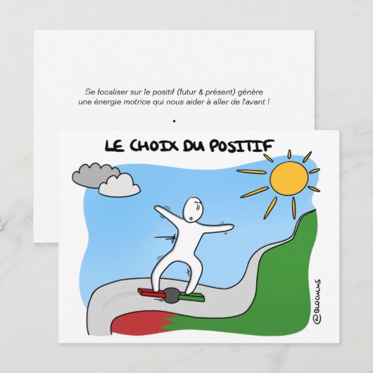 Carte de Coaching "Le choix du positif" (Devant / Derrière)