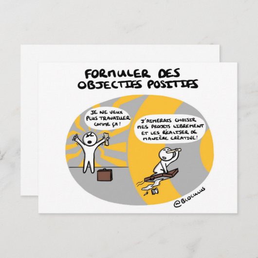 Carte de coaching "Objectifs positifs" (Devant / Derrière)