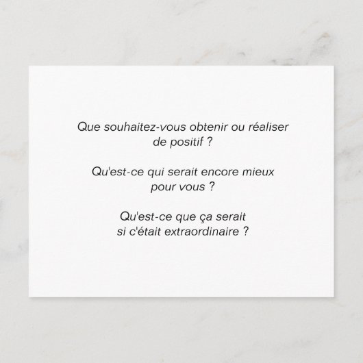 Carte de coaching "Objectifs positifs" (Dos)