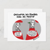 Carte de coaching "Pensées positives" (Devant / Derrière)