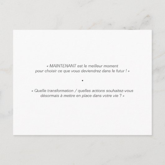 Carte de coaching "Transformation" (Dos)