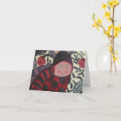 Carte de coccinelle de bébé (Fleur jaune)