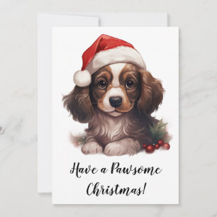 Carte de Cocker Spaniel Festive Frolic