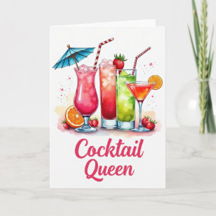 Carte de cocktails d'anniversaire