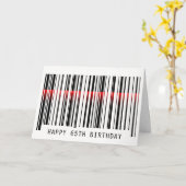Carte de code-barres pour 65e anniversaire avec la (Fleur jaune)