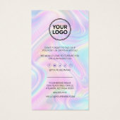 Carte de code de remise du Merci d'affaires Hologr (Dos)