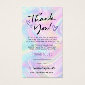 Carte de code de remise du Merci d'affaires Hologr (Devant)