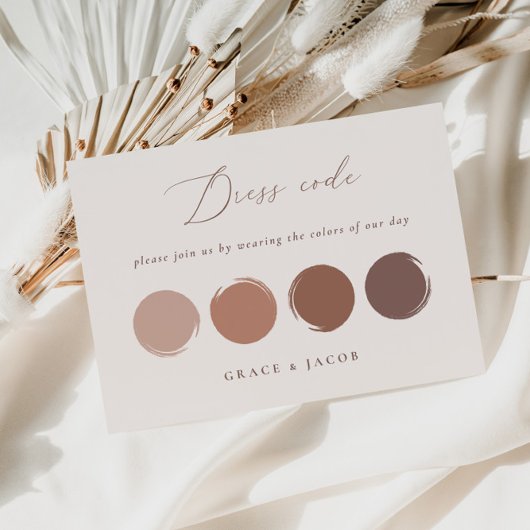 Carte de code de tenue Mauve, Brun Orange & Bronze