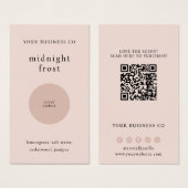 Carte de code QR Blush Tester Tester Sentant, écha (Devant & derrière)