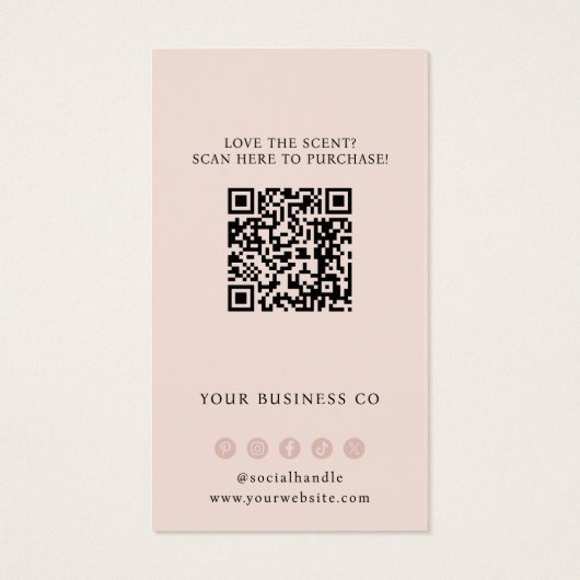 Carte de code QR Blush Tester Tester Sentant, écha (Dos)