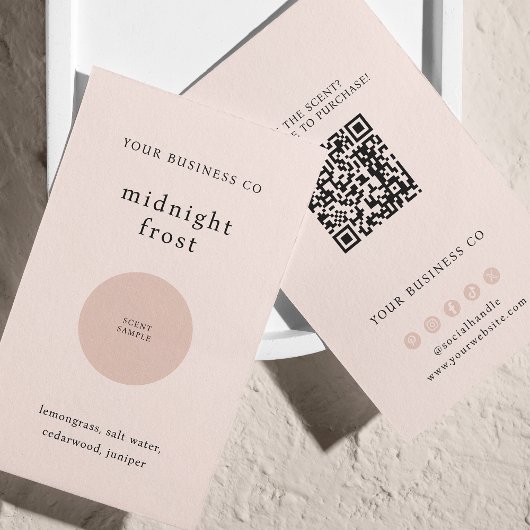 Carte de code QR Blush Tester Tester Sentant, écha