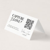 Carte de code QR Capturez l'amour écriture moderne (Front)