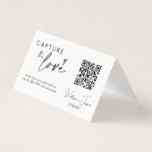 Carte de code QR Capturez l'amour écriture moderne (Front)