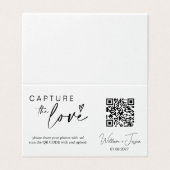 Carte de code QR Capturez l'amour écriture moderne (Outside Unfolded)