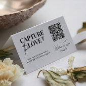 Carte de code QR Capturez l'amour écriture moderne