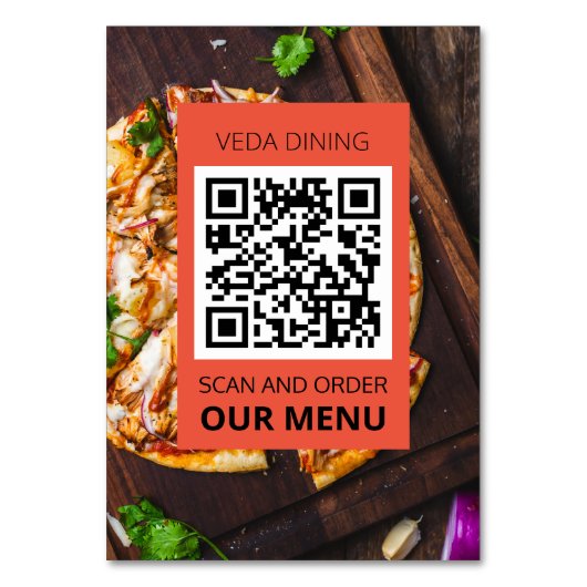 Carte de code QR de commande du menu d'analyse de  (Par défaut)