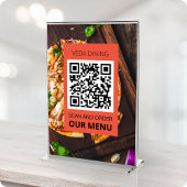 Carte de code QR de commande du menu d'analyse de 