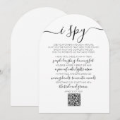 Carte de code QR de jeu de chasse photo de mariage (Devant / Derrière)