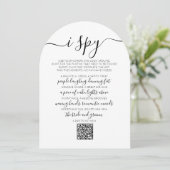 Carte de code QR de jeu de chasse photo de mariage (Debout devant)
