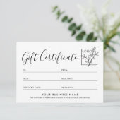 Carte de code QR de logo de certificat-cadeau prof (Debout devant)