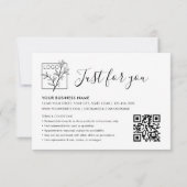 Carte de code QR de logo de certificat-cadeau prof (Dos)