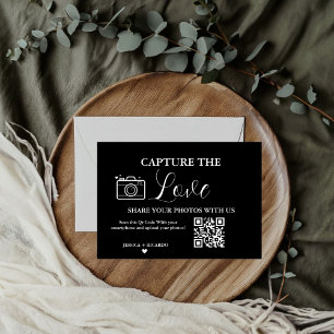 Carte de code QR de mariage Capture the Love Carte