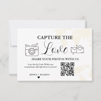 Carte de code QR de mariage Destination Capture l'