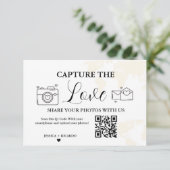 Carte de code QR de mariage Destination Capture l' (Debout devant)