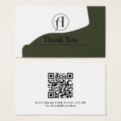 Carte de code QR de Merci d'affaires remise (Devant & derrière)