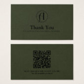 Carte de code QR de Merci d'affaires remise (Devant & derrière)