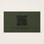 Carte de code QR de Merci d'affaires remise (Dos)