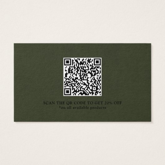 Carte de code QR de Merci d'affaires remise (Dos)
